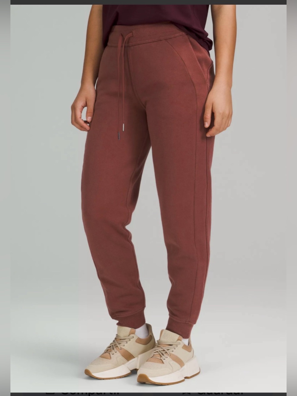 Lululemon Women's Scuba High Rise Joggers Pants color 
Brown Size 6